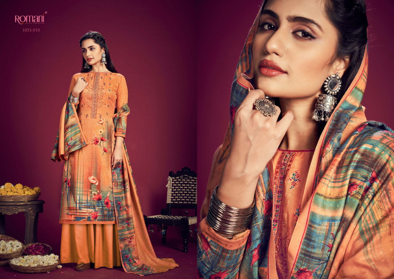 Romani Jhalak Exlusive Wear Pashmina Wholesale Dress Material Collection 